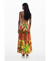 Desigual Women's Tropical ruffle dress