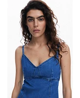 Desigual Women's Denim midi dress