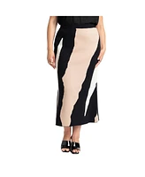 Eloquii Plus Size Intarsia Sweater Skirt