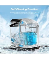 Kismile Nugget Countertop Ice Maker, Portable Pellet Ice Maker, 35 lbs/Day Chewable Ice, Self-Cleaning,Pebble Ice Maker for Home/Kitchen/Office(Stainl
