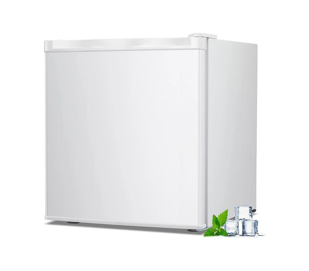 Kismile Mini Freezer,1.1 Cu.ft Upright Freezer with Reversible Single Door,Removable Shelves,Small Freezer with Adjustable Thermostat for Home/Kitchen