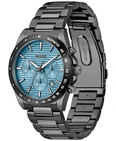 Hugo Boss Men's Strike Quartz Chronograph Ionic Plated Gray Stainless-Steel Watch, 41mm