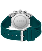Hugo Boss Men's Candor Quartz Chronograph Green Silicone Watch, 41mm
