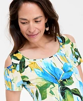 Jm Collection Women's Printed Short-Sleeve Top, Exclusively at Macy's