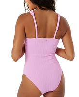 Roxy Juniors' Haleiwa Plunge-Neckline One-Piece Swimsuit