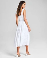 Now This Womens Sleeveless Eyelet Tank Top Midi Skirt Exclusively At Macys