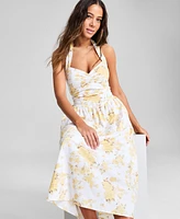 And Now This Women's Printed Halter Sweetheart-Neck Dress, Exclusively at Macy's