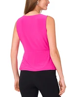 Msk Women's V-Neck Sleeveless Twist-Front Top