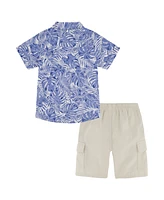 Kids Headquarters Toddler and Little Boys 2-Piece Short Sleeve Shirt Cargo Shorts Set