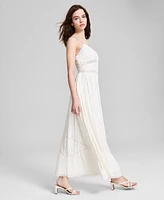 And Now This Women's Lace-Inset Fit & Flare Maxi Dress, Exclusively at Macy's