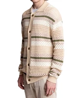 Paisley & Gray Men's Slim Fit Long Sleeve Crochet Cardigan Sweater