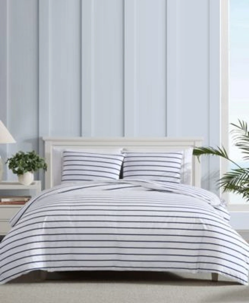 Nautica Brenton Stripe Percale Duvet Cover Set