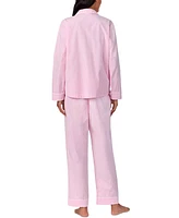 Lauren Ralph Lauren Women's Long-Sleeve Notched-Collar Pajama Set