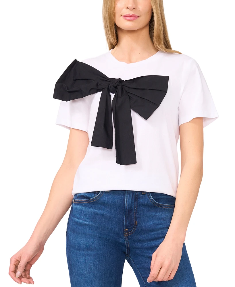 CeCe Women's Oversized Bow T-Shirt