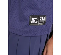 Starter Women's Jersey Number Graphic V-Neck Short-Sleeve Top
