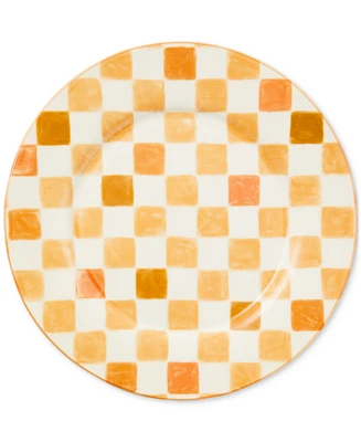 Mackenzie-Childs Honey Check Round Platter