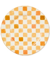 Mackenzie-Childs Honey Check Round Platter
