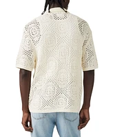 Levi's Men's Straight-Fit Pointelle Crochet Button-Down Camp Shirt