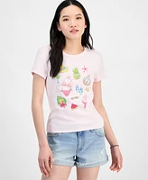 Rebellious One Juniors' Tropical Graphic Short-Sleeve T-Shirt