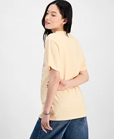 Rebellious One Juniors' Cotton Capri Beach Club Boyfriend T-Shirt