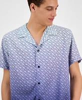 Hugo by Boss Men's Logo-Pattern Shirt