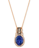 Le Vian Blueberry Tanzanite (2-1/2 ct. t.w.) & Diamond (1/4 20" Adjustable Pendant Necklace 14k White Gold