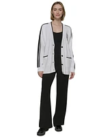 Karl Lagerfeld Paris Women's Varsity Patch Cardigan