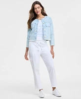 Nautica Jeans Women's Collarless Denim Jacket