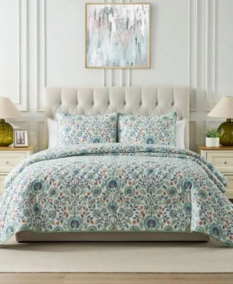 Seventh Studio Sopha Floral Pinsonic Microfiber Quilt Sets
