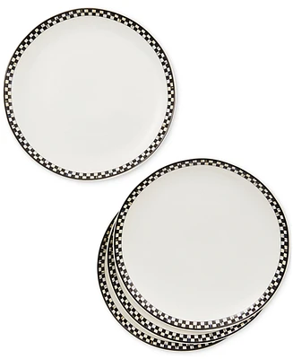 MacKenzie-Childs Courtly Check Everyday Dinner Plates, Set of 4