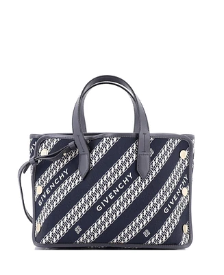Pre-Owned Givenchy Mini Bond Shopper Tote Logo Jacquard Canvas