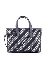 Pre-Owned Givenchy Mini Bond Shopper Tote Logo Jacquard Canvas