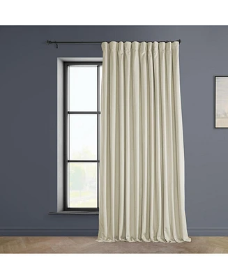 Half Price Drapes Au Lait Creme Extra Wide Heritage Plush Velvet Room Darkening Curtain