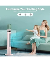 Kismile Tower Fan Portable Electric Oscillating Quiet Cooling Remote Control Standing Bladeless Floor Fans 3 Speeds Wind Modes Timer Bedroom Offic