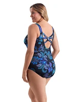 Longitude by Mimi Flamingo Majorelle Garden Butterfly Back One Piece Swimsuit