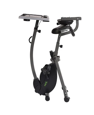 Stamina Products 85-2221 Wirk Ride Exercise Stationary Bike Office Workstation and Standing Desk with Digital Monitor and Device Prop