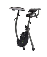 Stamina Products 85-2221 Wirk Ride Exercise Stationary Bike Office Workstation and Standing Desk with Digital Monitor and Device Prop