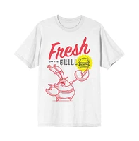 SpongeBob SquarePants Big & Tall The Mr. Krab and Krabby Patty White Tee - 4XLB