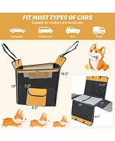 Dog Car Seat Cover with Mesh Window for Small and Medium Dogs