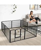 8 Panel 24 Inch Height Pet Fence Indoor Outdoor