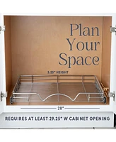 Pull Out Cabinet Organizer with Chrome Finish 28 x 21 In