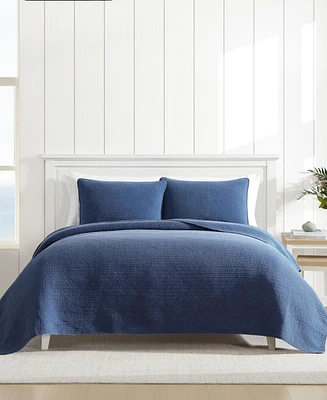 Nautica Seashore Stitch Washed 3-Pc. Quilt Set