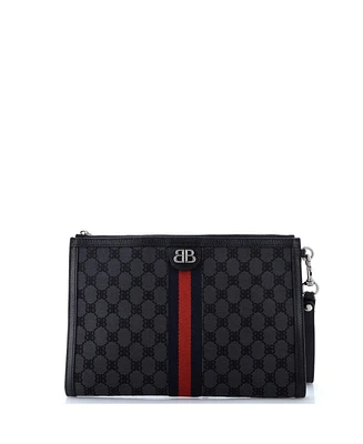 Pre-Owned Balenciaga x Gucci The Hacker Project Web Wristlet Clutch Bb Canvas