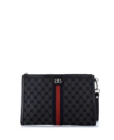 Pre-Owned Balenciaga x Gucci The Hacker Project Web Wristlet Clutch Bb Canvas