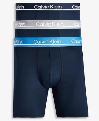 Calvin Klein Men's Microfiber Plus Moisture-Wicking Boxer Briefs, Pack of 3