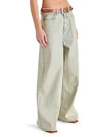 Steve Madden Women's The Mega High-Rise Baggy Cotton Jeans