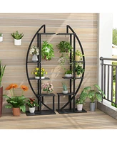 Tribesigns 5-Tier Plant Stand Pack of 2, Multi-Purpose Curved Display Shelf Bonsai Flower Rack for Indoor Garden, Balcony