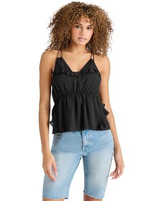 Steve Madden Women's Mina Ruffle-Trim Sleeveless Top