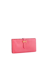 Pre-Owned Hermes Long Bearn Wallet Chevre Mysore