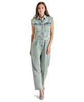 Steve Madden Women's Olynne Sleeveless Tie-Waist Jumpsuit